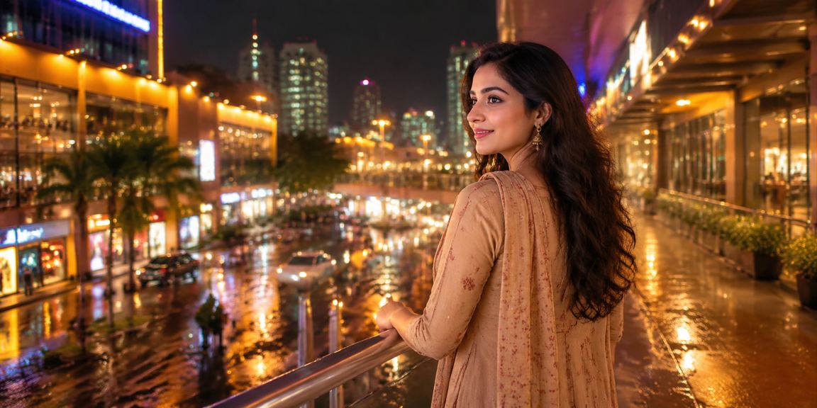 Young woman playing Aviator game on mobile in Delhi